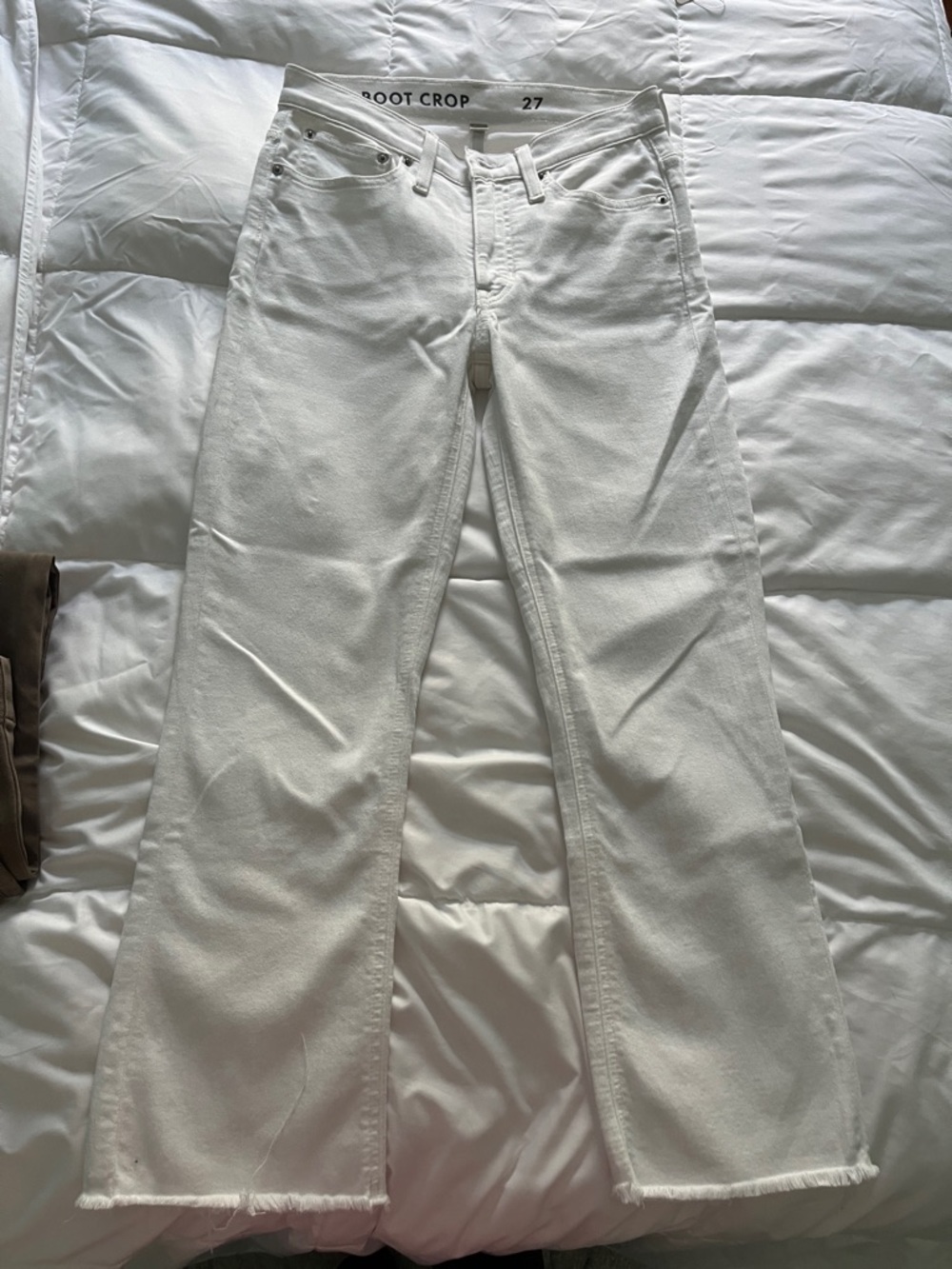 White Boot Crop Jeans - 27